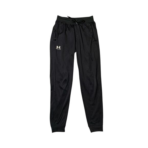Under Armour Jogger Mens S Small Black ColdGear Loose Elastic Waist Tapered Slim - Picture 1 of 12